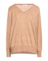 Fabiana Filippi Woman Sweater Brown Size 4 Alpaca Wool, Cotton In Multi