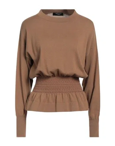 Fabiana Filippi Woman Sweater Camel Size 4 Cashmere In Brown