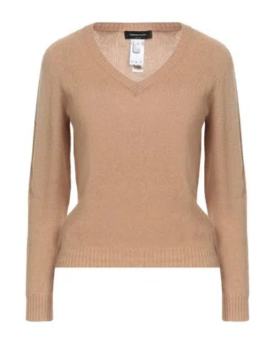 Fabiana Filippi Woman Sweater Camel Size 6 Cashmere In Sand