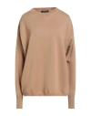 Fabiana Filippi Woman Sweater Camel Size L Merino Wool, Viscose, Silk, Cashmere, Polyester In Brown