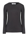Fabiana Filippi Woman T-shirt Dark Green Size 10 Cotton, Merino Wool, Virgin Wool, Silk, Cashmere In Grey