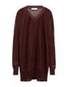 Fabiana Filippi Woman Sweater Chocolate Brown Size 4 Cotton, Polyester, Ecobrass In Brown