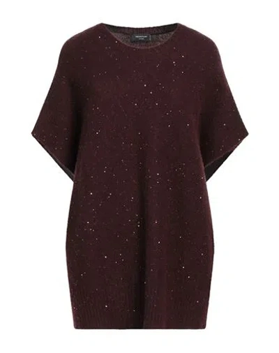 Fabiana Filippi Woman Sweater Chocolate Brown Size 12 Virgin Wool, Silk, Cashmere, Alpaca Wool, Poly