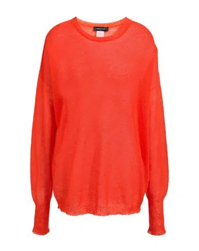 Fabiana Filippi Woman Sweater Coral Size M Mohair Wool, Polyamide, Wool In Red