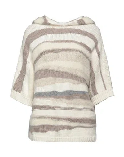 Fabiana Filippi Woman Sweater Cream Size 4 Virgin Wool, Silk, Cashmere, Alpaca Wool, Viscose In White