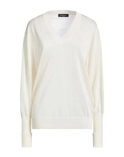 Fabiana Filippi Woman Sweater Cream Size 6 Linen, Silk In White