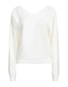 Fabiana Filippi Woman Sweater Cream Size 8 Cotton, Linen, Polyester In White