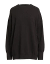 Fabiana Filippi Woman Sweater Dark Brown Size L Virgin Wool, Viscose, Silk, Cashmere, Polyester In Brown