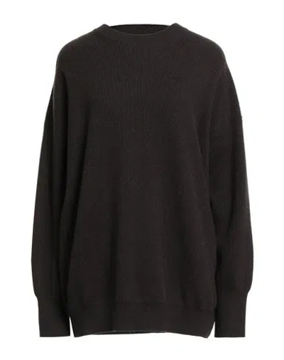 Fabiana Filippi Woman Sweater Dark Brown Size L Virgin Wool, Viscose, Silk, Cashmere, Polyester