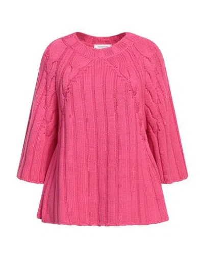 Fabiana Filippi Woman Sweater Fuchsia Size 8 Virgin Wool In Pink