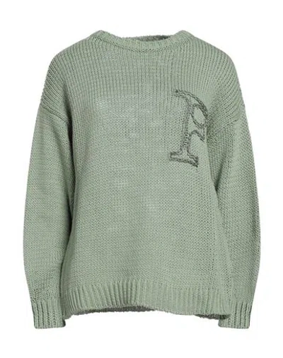 Fabiana Filippi Woman Sweater Green Size 10 Cotton, Ecobrass