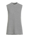 Fabiana Filippi Woman Sweater Grey Size 10 Virgin Wool, Silk, Cashmere In Gray