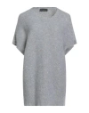 Fabiana Filippi Woman Sweater Grey Size 14 Virgin Wool, Silk, Cashmere, Alpaca Wool, Polyester In Gray