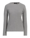 Fabiana Filippi Rib Knitted Long-sleeved Sweater In Gray