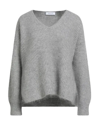Fabiana Filippi Woman Sweater Grey Size 8 Virgin Wool, Cashmere, Mohair Wool, Nylon In Gray