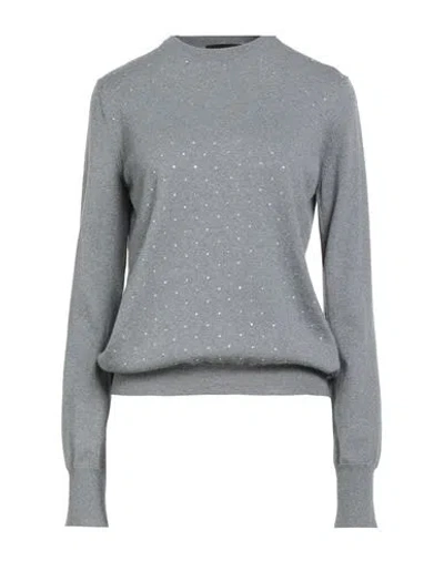 Fabiana Filippi Woman Sweater Grey Size 8 Virgin Wool In Gray