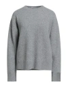 Fabiana Filippi Woman Sweater Grey Size L Merino Wool, Silk, Cashmere, Ecobrass In Gray