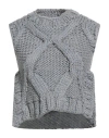 Fabiana Filippi Woman Sweater Grey Size L Virgin Wool In Gray