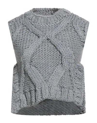 Fabiana Filippi Woman Sweater Grey Size L Virgin Wool In Gray