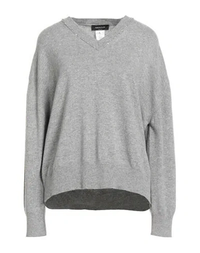 Fabiana Filippi Woman Sweater Grey Size L Virgin Wool, Silk, Cashmere, Polyamide, Polyester In Gray