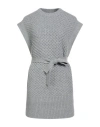 Fabiana Filippi Woman Sweater Grey Size M Virgin Wool, Silk, Cashmere In Gray
