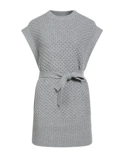 Fabiana Filippi Woman Sweater Grey Size M Virgin Wool, Silk, Cashmere In Gray