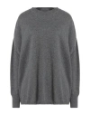 Fabiana Filippi Woman Sweater Grey Size S Merino Wool, Viscose, Silk, Cashmere, Polyester In Gray