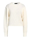 Fabiana Filippi Woman Sweater Ivory Size 6 Mohair Wool, Alpaca Wool, Polyamide, Virgin Wool, Silk In Ivory