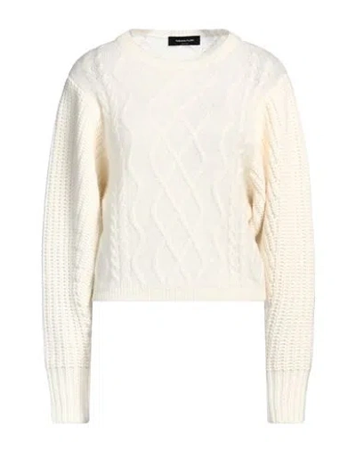 Fabiana Filippi Woman Sweater Ivory Size 6 Mohair Wool, Alpaca Wool, Polyamide, Virgin Wool, Silk In White