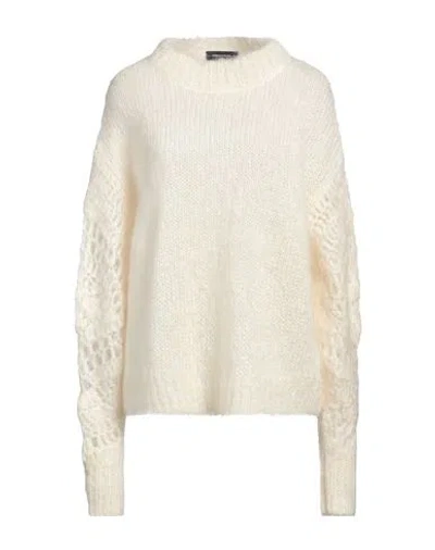 Fabiana Filippi Woman Sweater Ivory Size 8 Mohair Wool, Polyamide In White