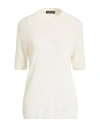 Fabiana Filippi Woman Sweater Ivory Size 12 Virgin Wool, Silk, Cashmere In White
