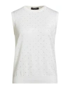 Fabiana Filippi Woman Sweater Ivory Size 12 Virgin Wool In White