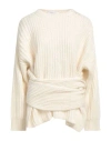 Fabiana Filippi Woman Sweater Ivory Size 2 Virgin Wool, Cashmere, Mohair Wool, Nylon In White