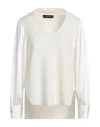Fabiana Filippi Woman Sweater Ivory Size 4 Virgin Wool, Cashmere, Mohair Wool, Polyamide, Silk