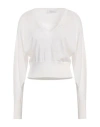 Fabiana Filippi Woman Sweater Ivory Size 4 Virgin Wool, Cotton In White