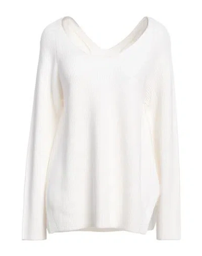 Fabiana Filippi Woman Sweater Ivory Size 6 Virgin Wool, Cotton In White