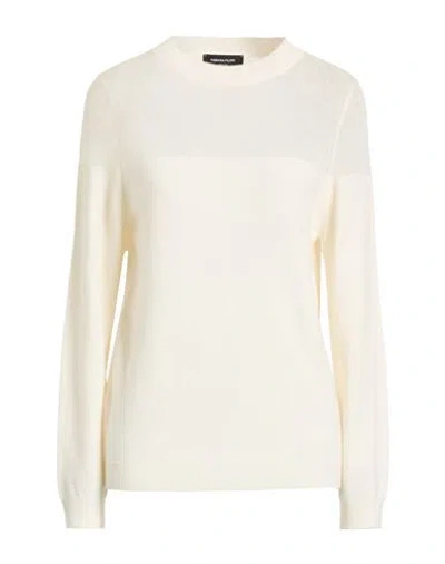 Fabiana Filippi Woman Sweater Ivory Size 6 Virgin Wool, Silk, Cashmere, Mohair Wool, Alpaca Wool In Multi
