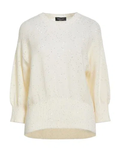 Fabiana Filippi Woman Sweater Ivory Size 8 Polyamide, Mohair Wool In Multi