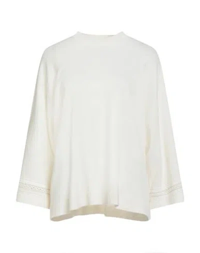 FABIANA FILIPPI FABIANA FILIPPI WOMAN SWEATER IVORY SIZE L CASHMERE, ECOBRASS