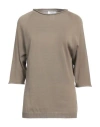 Fabiana Filippi Woman Sweater Khaki Size 10 Cotton, Viscose, Polyester