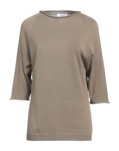 Fabiana Filippi Woman Sweater Khaki Size 10 Cotton, Viscose, Polyester