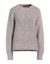 Fabiana Filippi Woman Sweater Light Brown Size 10 Alpaca Wool, Virgin Wool, Polyamide, Silk, Cashmer In Beige