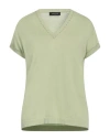 Fabiana Filippi Woman Sweater Light Green Size 8 Cotton In Green