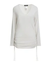 Fabiana Filippi Woman Sweater Light Grey Size 10 Merino Wool, Polyamide, Polyester In Gray