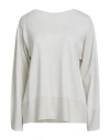 Fabiana Filippi Woman Sweater Light Grey Size 10 Virgin Wool, Polyamide, Polyester In Gray