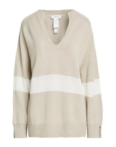 Fabiana Filippi Woman Sweater Light Grey Size 12 Cotton, Linen, Polyester In Multi