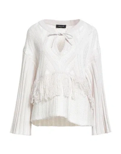 Fabiana Filippi Woman Sweater Light Grey Size 4 Cotton, Linen, Polyester In Gray