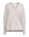 Fabiana Filippi Woman Sweater Light Grey Size L Cotton In Gray