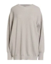 Fabiana Filippi Woman Sweater Light Grey Size L Virgin Wool, Viscose, Silk, Cashmere, Polyester In Gray
