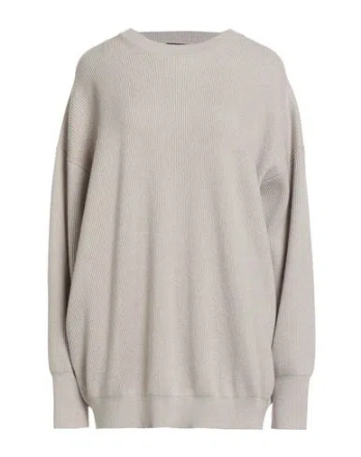 Fabiana Filippi Woman Sweater Light Grey Size L Virgin Wool, Viscose, Silk, Cashmere, Polyester In Gray